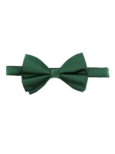 Fursac Hook-fastening Silk Bow Tie In Green