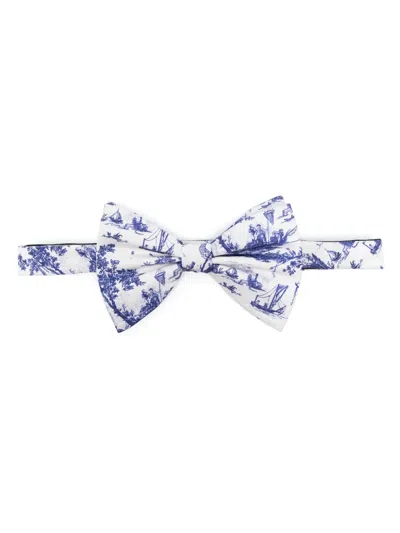 Fursac Illustration-print Bow Tie In White