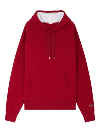Fursac Kangaroo-pocket Hoodie In Red