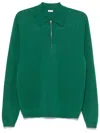 Fursac Knitted Polo Shirt In Green