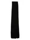 Fursac Square-tip Knitted Silk Tie In Black