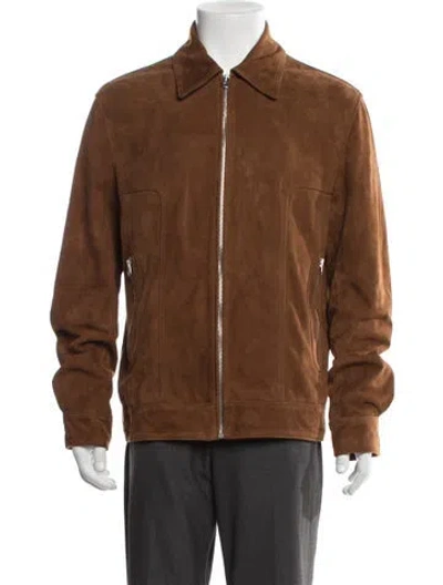 Pre-owned Fursac Lambskin Jacket In Brown