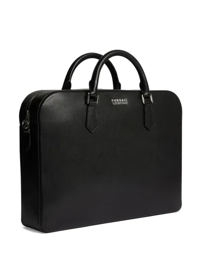 Fursac Leather Briefcase In Black