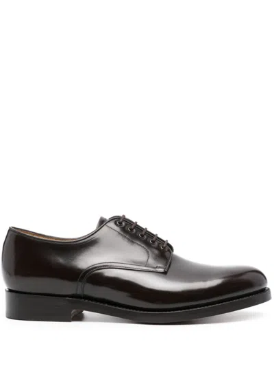 Fursac Leather Derby Shoes In Brown