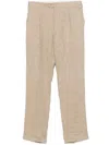 Fursac Linen Trousers In Brown