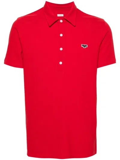 Fursac Logo-appliqué Polo Shirt In Red
