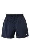 Fursac Logo-appliqué Swim Shorts In Blue