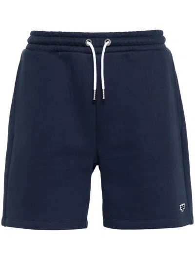 Fursac Logo-appliqué Track Shorts In Blue