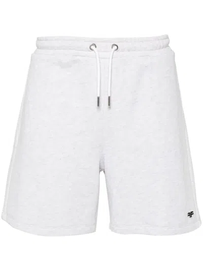 Fursac Logo-appliqué Track Shorts In Grau