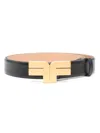 Fursac Logo-buckle Leather Belt In Black