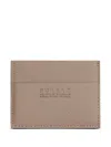 Fursac Logo-embossed Card Holder In Neutrals