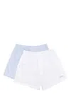 Fursac Logo-embroidered Cotton Boxers (pack Of Two) In Blue