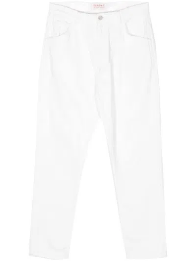 Fursac Logo-embroidered Jeans In White