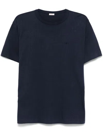 Fursac Logo-embroidered T-shirt In Blue