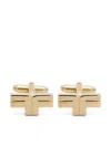 Fursac Logo-plaque Cufflinks In Gold