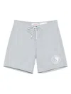 Fursac Badeshorts Mit Logo-print In Grau