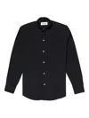 Fursac Long-sleeve Button-down Shirt In Black