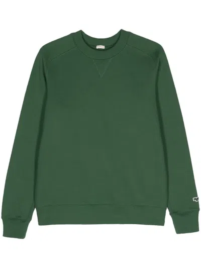 Fursac Long-sleeve Cotton Sweatshirt In Green