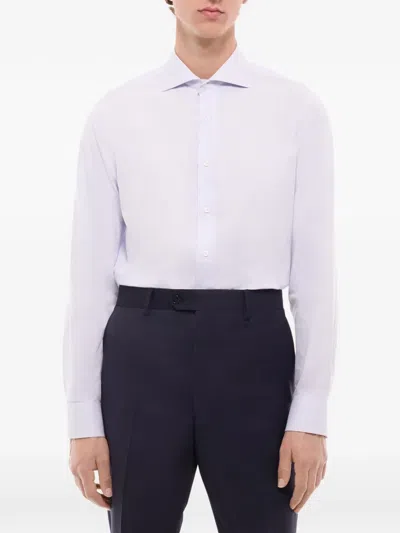 Fursac Long-sleeve Cotton Shirt In White