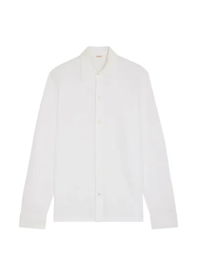 Fursac Long-sleeve Cotton Shirt In White