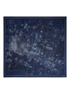 Fursac Map Scarf In Blue