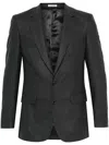 Fursac Mélange-effect Blazer In Grey
