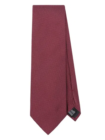 Fursac Micro-dot Silk Tie In Red