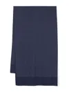 Fursac Micro-dot Wool Scarf In Blue