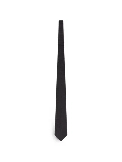Fursac Micro-dot Silk Tie In Transparent