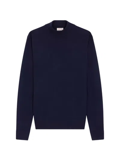 Fursac Mock-neck Wool Sweater In Blue