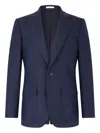 Fursac Patch-pocketed Wool-blend Blazer In Blue