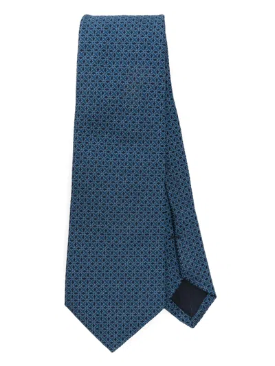 Fursac Patterned Tie In 蓝色