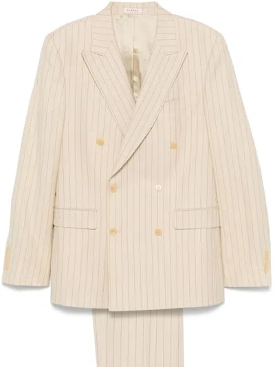 Fursac Pinstripe Suit In Neutrals