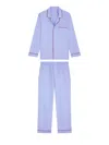Fursac Piped Cotton Pyjamas In Blue