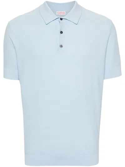 Fursac Piqué Polo Shirt In Blue