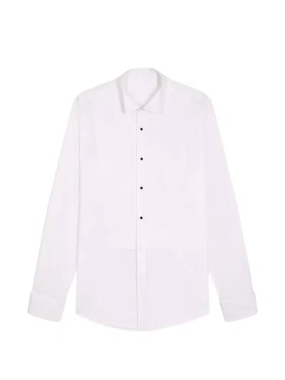 Fursac Pleated Bib-front Shirt In White