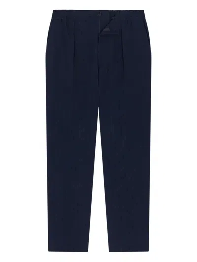 Fursac Pleated Drawstring Trousers In Blue