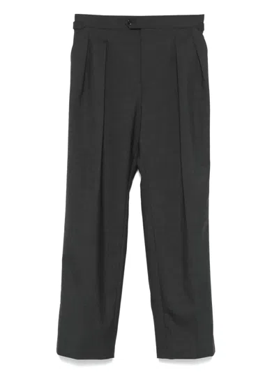 Fursac Pleated Straight Trousers In Gray