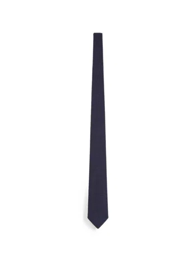 Fursac Polka-dot Silk Tie In Blue