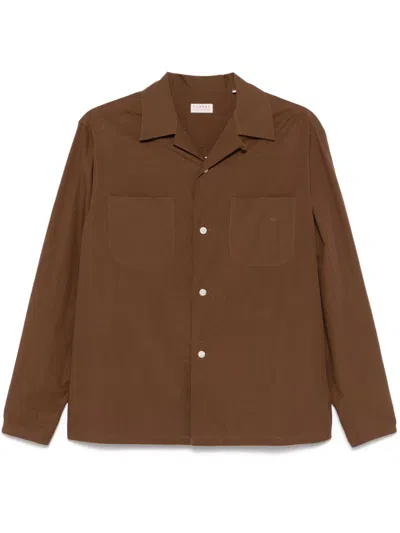 Fursac Poplin Shirt In Brown
