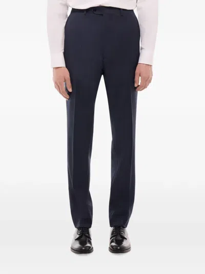 Fursac Prince Of Wales Check Tailored Trousers In Blue