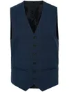 Fursac Prince-of-wales-check Wool Waistcoat In 蓝色