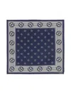 Fursac Printed Pocket Scarf In Blue