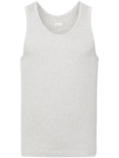 Fursac Ribbed-effect Tank Top In Grey