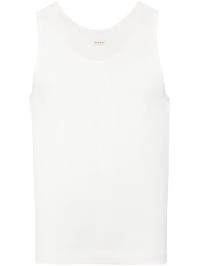 Fursac Ribbed-effect Tank Top In White