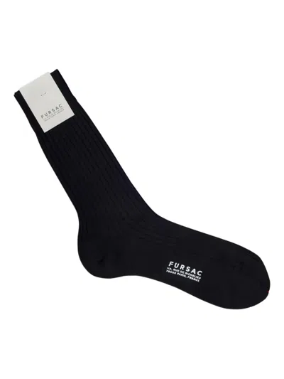Fursac Ribbed Socks In Black