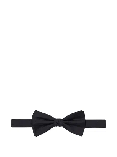 Fursac Satin Bow Tie In Black