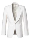 Fursac Shawl-collar Single-breasted Suit Jacket In White