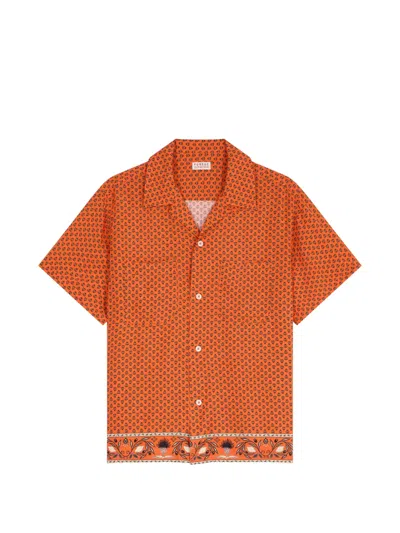 Fursac Short-sleeve Shirt In Orange