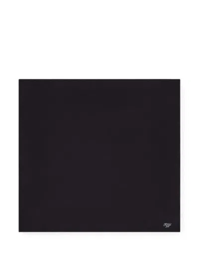 Fursac Silk Pocket Square In Black